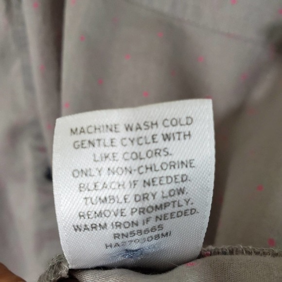 Halogen Gray/Pink Polkadot Button-Up Shirt Sz XL - Picture 9 of 9